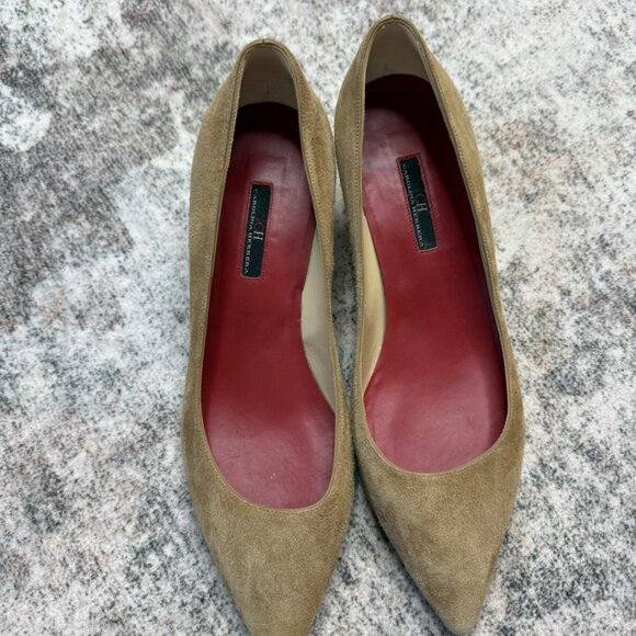 CH Carolina herrera Shoes - CH Carolina Herrera Brown Suede Pointed Toe Pumps